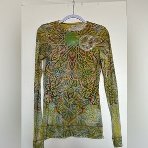 Vintage Peace Shirt with embellished Peace Sign